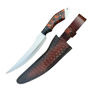 Cuchillo de Pesca Personalizado Hecho a Mano Jexmoo, Cuchillo para Filetear con Hoja de Acero Inoxidable y Funda de Cuero, Regalo para Pescadores - Product Image 1