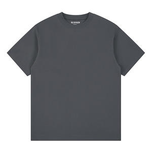 Lujo de gran tamaño 320gsm 100% algodón personalizado en blanco Boxy recortada camiseta para hombres DDP envío - Product Image 5