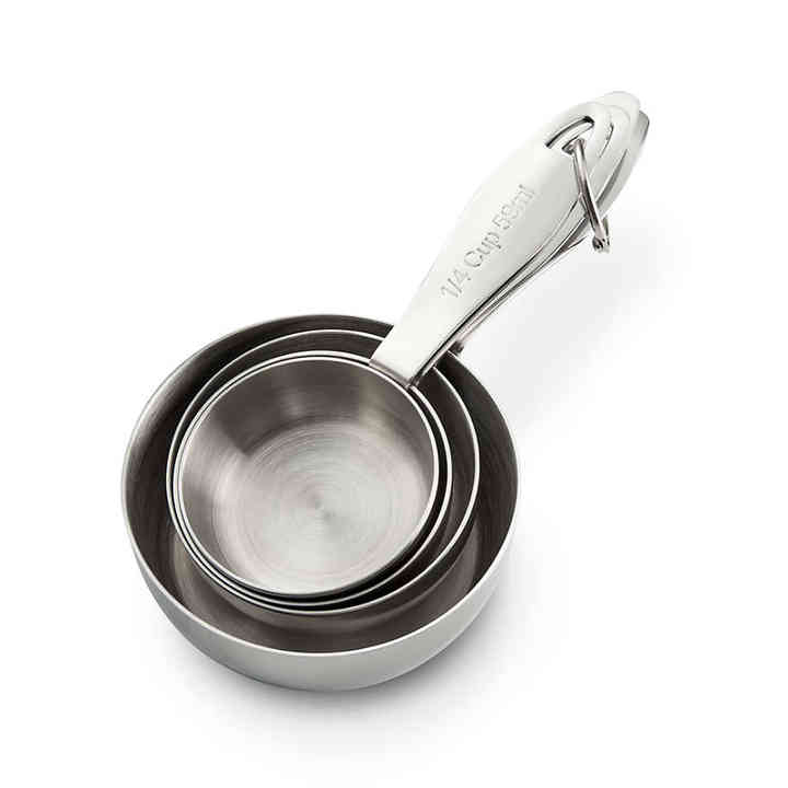 Aesthetic Silver Measuring Cups Metal Measurements Item Kitchenware Hotelware Restaurantware Kitchen Cutlery Items Kitchen Tools