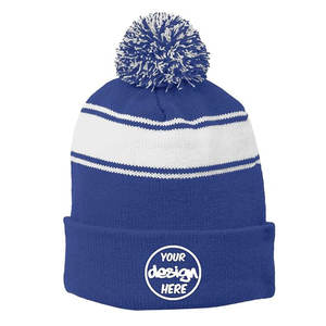 Unisex personalizado añadir su propio logotipo textos POM Beanie sombreros de invierno Logotipo de alta calidad gorros con bordado de precisión - Product Image 3