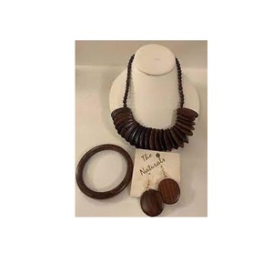 Conjunto de collar y pulsera de madera para niña y bebé, juego de joyería creativa - Product Image 6