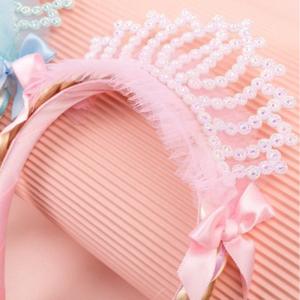 Головной убор принцессы Эльзы для девочек парик длинная коса принцесса Бант Аксессуары для волос Детская повязка на голову - Product Image 4