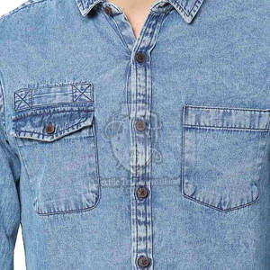 เสื้อเชิ้ตยีนส์ผู้ชายยอดนิยม แขนยาว ตัดเย็บตามสั่ง แห้งเร็ว ระบายอากาศได้ดี - Product Image 5