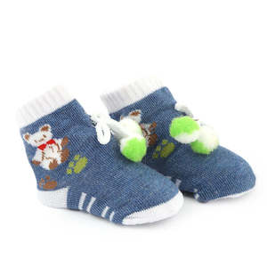 Newborn <b>Booties</b> - Steel Blue - Product Image 3