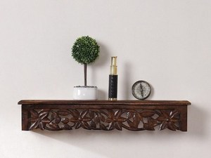 Luxury wooden <b>shelf</b> wall mounted storage <b>shelves</b> for home hotels living room kitchen bathroom home decor accessories wholesale - Product Image 4