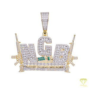 2025 nueva llegada Hip Hop letra colgante VVS Moissanite 925 plata esterlina, venta directa de fábrica para hombres - Product Image 2