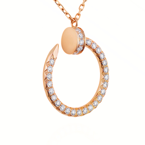 Bijoux pour femmes Pendentif en diamant de laboratoire de forme ronde 1,5 ct personnalisé VS Clarté F Couleur en or 14K - Product Image 3