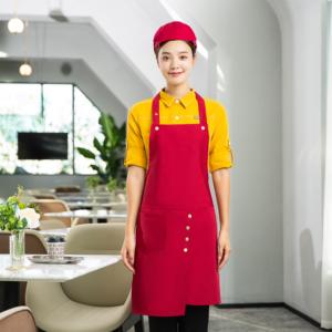 Delantales <span class=keywords><strong>de</strong></span> Lona con Logotipo Personalizado a Precio <span class=keywords><strong>de</strong></span> Fábrica, Delantales Flexibles Marrones y Negros para Salón <span class=keywords><strong>de</strong></span> Belleza, Peluquería, Manualidades y Dibujo - Product Image 3