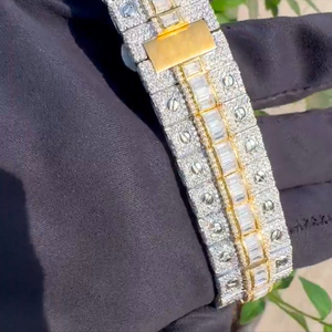 Montre de haute qualité avec diamants DEF Lab Moissanite, diamants incolores, style hip-hop - Product Image 4