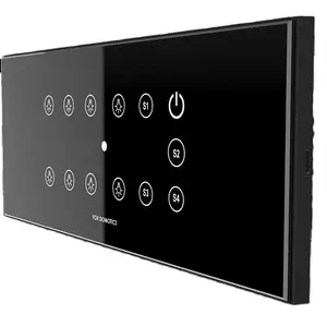 6 gang 8 on off smart touch switch Fox Domotics capacitive touch control switch Google Alexa voice control
