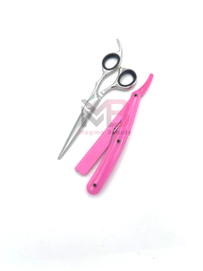 กรรไกรตัดผมสแตนเลสใบมีดตรงกรรไกรผอมบางคุณภาพพรีเมี่ยม - Product Image 2