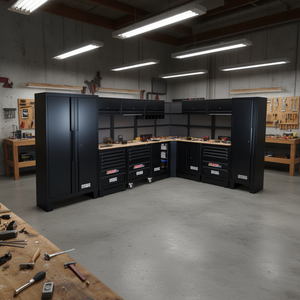 เฟอร์นิเจอร์สำหรับโรงงาน Usag พร้อมตู้เก็บเครื่องมือแบบแท่นไม้เพื่อการจัดระเบียบที่ดีขึ้น - Product Image 3