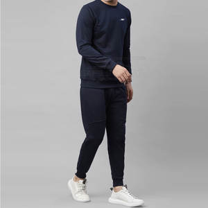 High Quality 100% Cotton Men's Sweat Suits Plus Size Solid Pattern Eco-Friendly Factory Direct <b>Sale</b> Lightweight Sets for <b>Spring</b> - Product Image 2