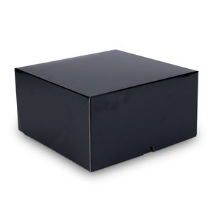 Bánh hộp làm từ GC2 kéo dài các tông lắp ráp với 6 keo điểm đen bóng cán bên ngoài và trắng tự nhiên bên trong - Product Image 1