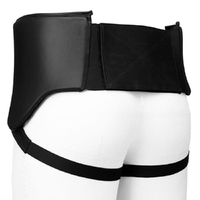 Protège-entrejambe de boxe professionnel POWER FIGHTER de haute qualité, couleur unie personnalisée, en coton respirant, sécurité sportive, logo personnalisé