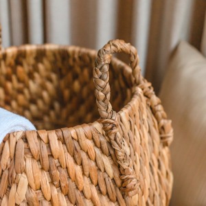 Large Capacity Hand Woven <b>Water</b> <b>Hyacinth</b> <b>Basket</b> Storage Container Natural Big Laundry Dirty Clothes Hampers - Product Image 6