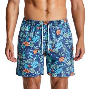 Shorts de bain pour hommes à coupe haute, séchage rapide, logo personnalisé, avec position du logo sur le devant, tissu tricoté, 1 pièce - Product Image 1