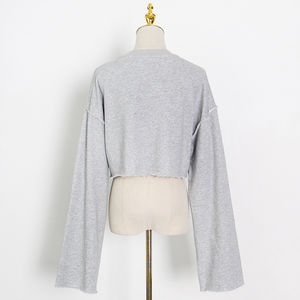 เสื้อฮู้ดดี้ลำลองผ้าคอตตอนผสมโพลีเอสเตอร์คุณภาพส่ง 100% ลายปักดีไซน์ 3 มิติ พร้อมฮู้ดแบบเรียบ - Product Image 5