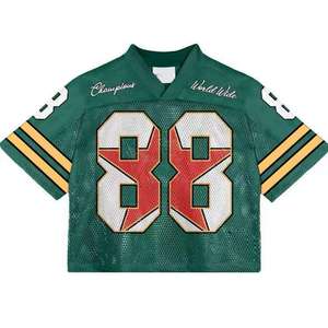 Maillot de football élégant pour hommes, conception d'épaule en forme de crâne avec une ambiance vintage, coupe streetwear décontractée. - Product Image 1