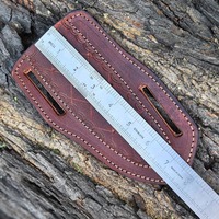 Funda de Cuero Hecha a Mano para Cuchillo, Diseño Grabado de Leopardo, Estilo Industrial, Ajustable, Acabado de Alto Brillo, para Cocina