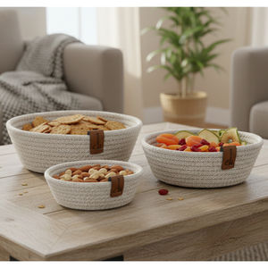 Ensemble de 3 assiettes en tissu écologiques, ensemble de plats pour servir des collations, des amuse-gueules, vaisselle, emballé, Asude Plastik pour la maison, la cuisine - Product Image 2