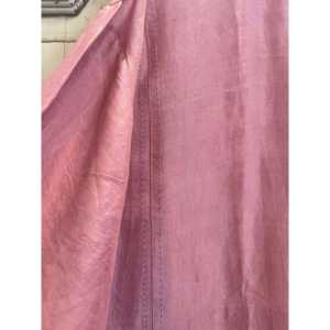 Blusa de Seda para Mujer PADMA, Color Rosa Polvoriento, con Cuello Alto de Satén y Decoración de Encaje, Corte Holgado, Talla Única (XS-XL) - Product Image 5