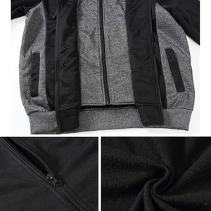 Sweat-shirts à capuche zippés en polaire pour homme de haute qualité, respirants, légers, 100 % coton, logo/couleur/taille personnalisés, coupe classique - Product Image 6