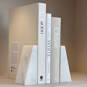 Sujetalibros de mármol nórdico hechos a mano, soporte decorativo de lujo para libros, organizador de piedra Premium para sala de estar, oficina, suministro al por mayor - Product Image 4