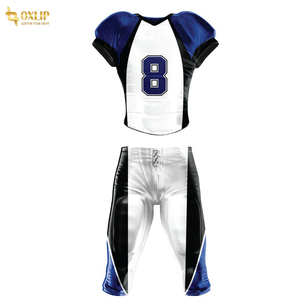 ชุดยูนิฟอร์มอเมริกันฟุตบอลคุณภาพสูงแบบกำหนดเอง ผลิตจากโพลีเอสเตอร์ 100% ดีไซน์แขนสั้นรุ่นล่าสุด ระบายอากาศได้ดี ป้องกันแบคทีเรีย เหมาะสำหรับกีฬา - Product Image 4