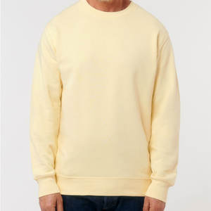 เสื้อกันหนาวคอกลมผ้าฝ้ายออร์แกนิคสีเหลืองอ่อนขนาดกลางใหม่คลาสสิก - Product Image 2