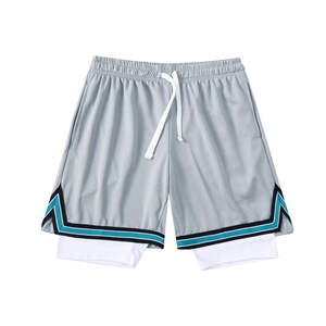 Shorts de basketball personnalisés pour hommes 2025 – Taille élastique, impression par sublimation, motif uni, poches, respirant, séchage rapide - Product Image 2