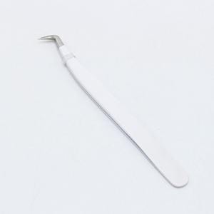 Pinzas para pestañas de marca privada, blancas, negras, beige, con punta de fibra, logotipo personalizado, para extensión de pestañas de volumen con punta de fibra - Product Image 1