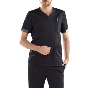 Vente chaude Personnalisable Multicolore Infirmière Uniformes Unisexe Stretch Hôpital Travail Scrubs Chirurgical Gommage Costume En Gros - Product Image 5