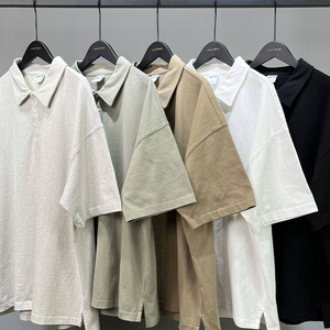 Polo de manga corta personalizado para hombre, de secado rápido, 100% algodón, liso, con patrón sólido, tejido de punto - Product Image 5