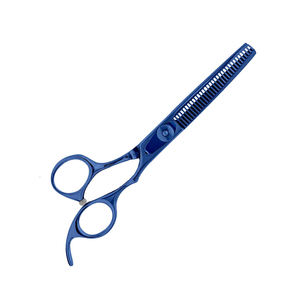 Ciseaux à effiler les cheveux en acier inoxydable de couleur bleue 6 pouces à usage professionnel - Product Image 1