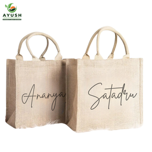 Sac de courses personnalisé pliable en jute 100% écologique et léger - Product Image 2