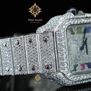 นาฬิกาแบรนด์หรูชั้นนำปี 2024 รุ่นธุรกิจ ดีไซน์สั่งทำพิเศษ ประดับเพชรโมอิสซาไนต์เต็มเรือน สไตล์ฮิปฮอป ทันสมัย ระบบอัตโนมัติ กระจกแซฟไฟร์ ขนาด 41 มม. เครื่องกลไก - Product Image 6