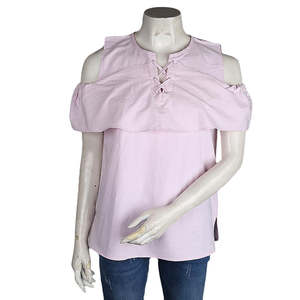 เสื้อเปิดไหล่ผู้หญิง - สีชมพูอ่อน - Product Image 4