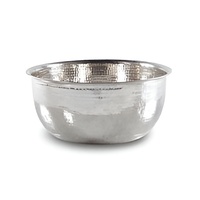 Bol à pédicure et manucure en cuivre martelé doré, éco-responsable, fait main, design moderne, forme ronde, pour salon de manucure et soins des pieds