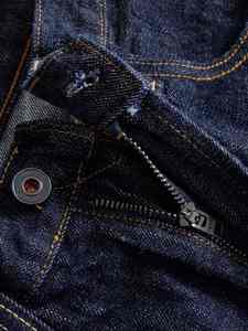 Automne décontracté haute qualité 100% coton hommes jean poids lourd global Denim pantalon droit fermeture éclair respirant un lavage coupe ample - Product Image 3