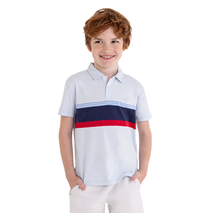 Service OEM Chemises polo rayées pour enfants Chemises polo d'été pour enfants coupe ajustée Conception personnalisée Chemises polo à la mode de BD - Product Image 3