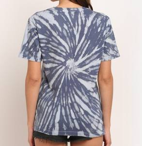 Nueva llegada de alta calidad de estilo callejero personalizado para mujer Tie Dye camiseta Slim Fit Premium algodón Logo a pedido hecho en La India - Product Image 6