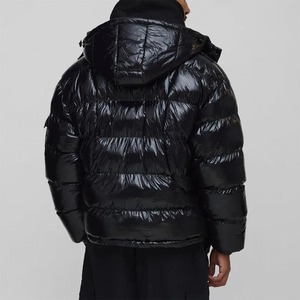 Veste coupe-vent bouffante conçue sur mesure de haute qualité pour hommes, couleur unie, imperméable, tenue décontracté pour l'hiver, veste bouffante pour homme - Product Image 3