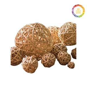 Bolas de ratán natural hechas a mano de Vietnam para decoración del hogar o juguetes para mascotas, tamaños y colores personalizados disponibles para pedidos al por mayor. - Product Image 3
