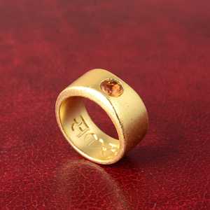 Ding Ran diseño especial en forma de corazón anillo de circón joyería de acero inoxidable chapado en oro joyería de pareja - Product Image 3