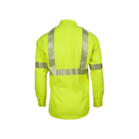 Camisa de Seguridad Fluorescente de Alta Visibilidad, Reflectante, Ignífuga, de Manga Larga, Unisex, de Secado Rápido, Ligera, Antiarrugas, de Algodón