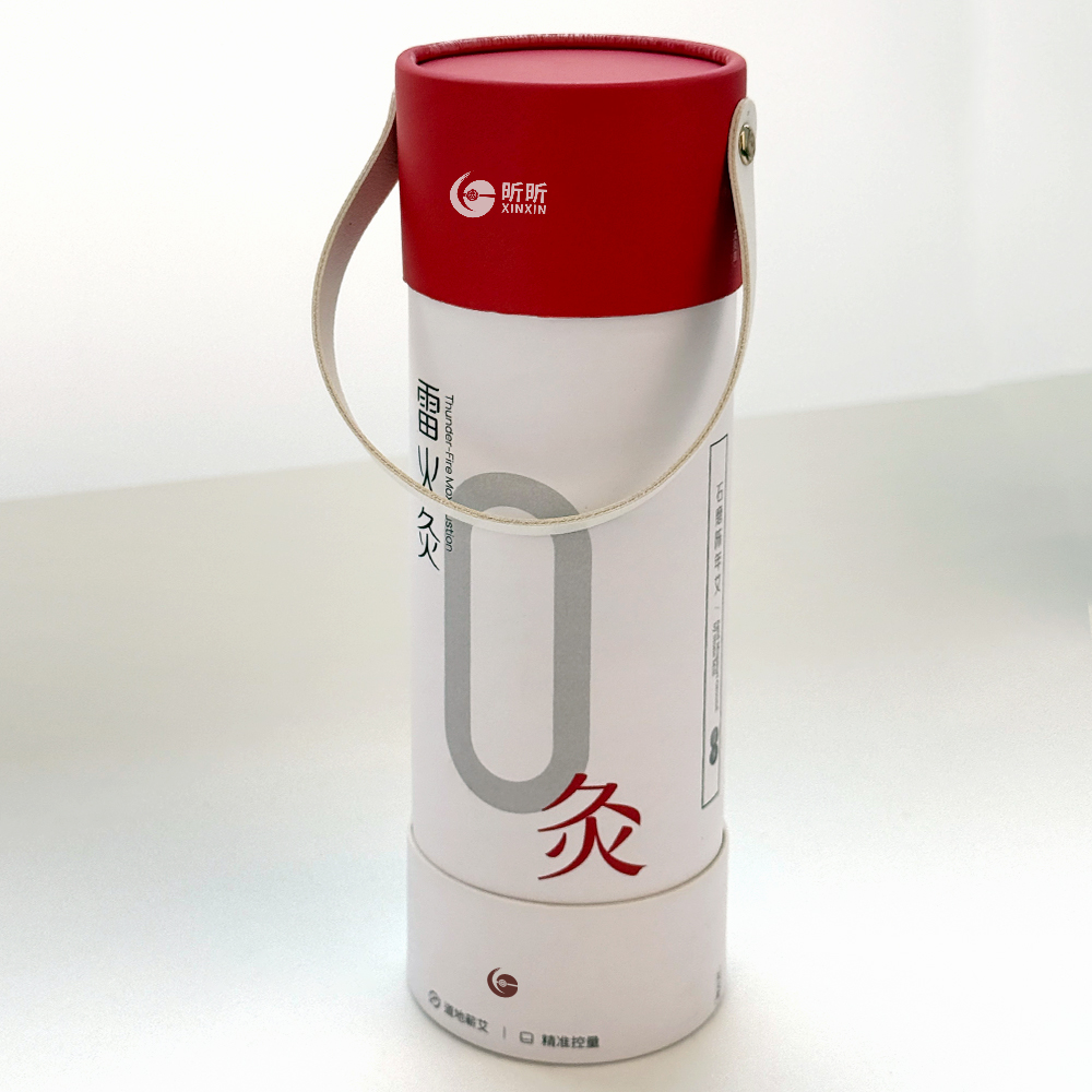 Custom Eco-Friendly Moxa Stick Paper Tube Packaging Cylinder Box for Traditional Chinese Medicine Moxibustion Sticks Herbal