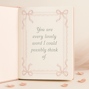 LABON Carnet A5 en tissu rose blush, journal élégant avec nœud en satin, décoration perlée et motif gaufré pour cadeau de mariage - Product Image 4