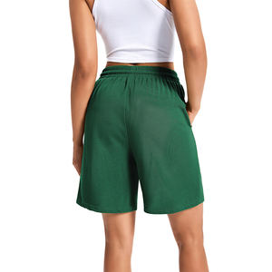 Shorts en coton vintage de haute qualité pour femmes, respirant, séchage rapide, fabricant OEM, logo personnalisé, style sportif de base, taille plus caractéristique - Product Image 2