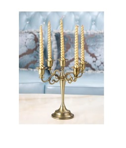 Élégant candélabre en métal gaufré argent fait à la main 2024 nouvel an mariage noël pièce maîtresse de noël décoration de la maison Multiple - Product Image 5